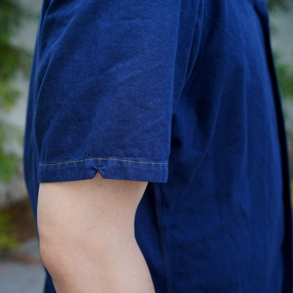 Cruising Short Sleeve Camp Shirt in Selvage Indigo Yoshiwa Twill