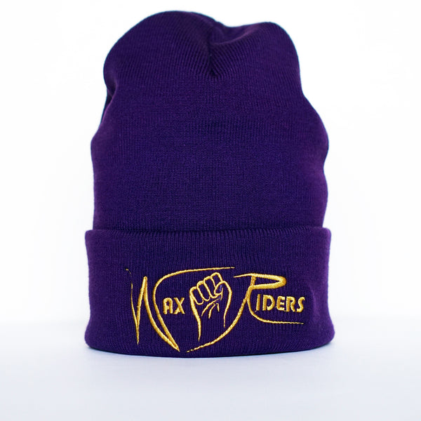 Wax Riders Knit Cuff Beanie Purple