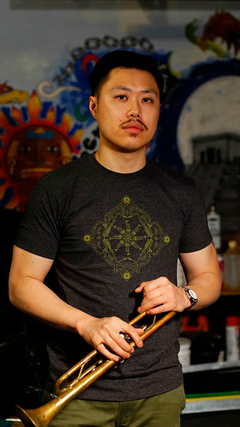 BRASS BRIGADE Charcoal and Crown Gold T-Shirt