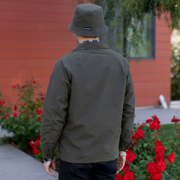 Magnum Olive Wax Cotton/Nylon Poplin Uprock Coach Jacket