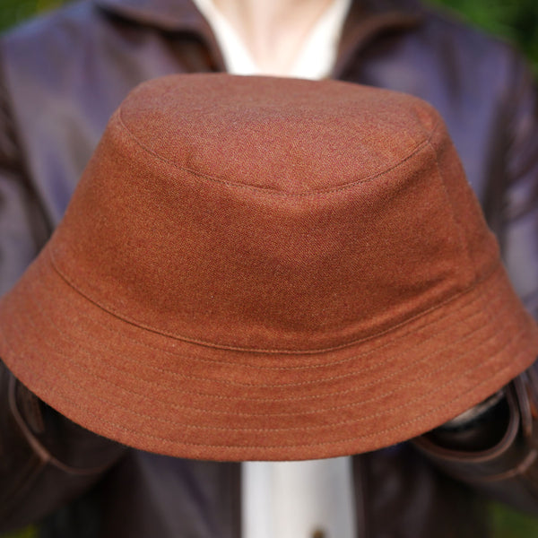 Joyride Reversible Bucket Hat in DiPray Ember and Violet Glen-Plaid/Rust Wool