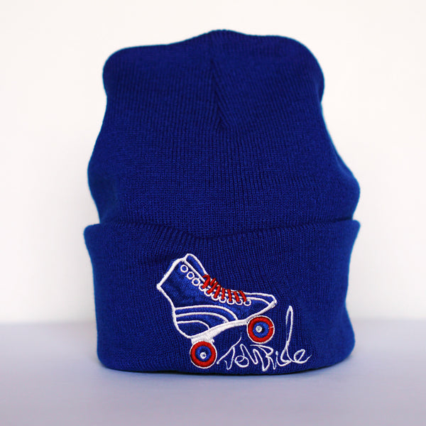 JoyRide Roller Skate Knit Cuff Beanie Royal Blue