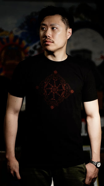 BRASS BRIGADE Black and Rebel Red T-Shirt