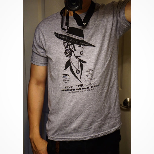CLIVE JIVE JONES SHORT SLEEVE MEN’S HEATHER GREY T-SHIRT