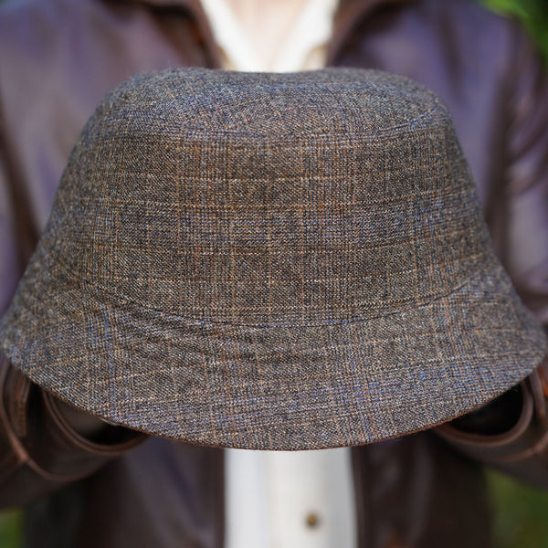 Joyride Reversible Bucket Hat in DiPray Ember and Violet Glen-Plaid/Rust Wool